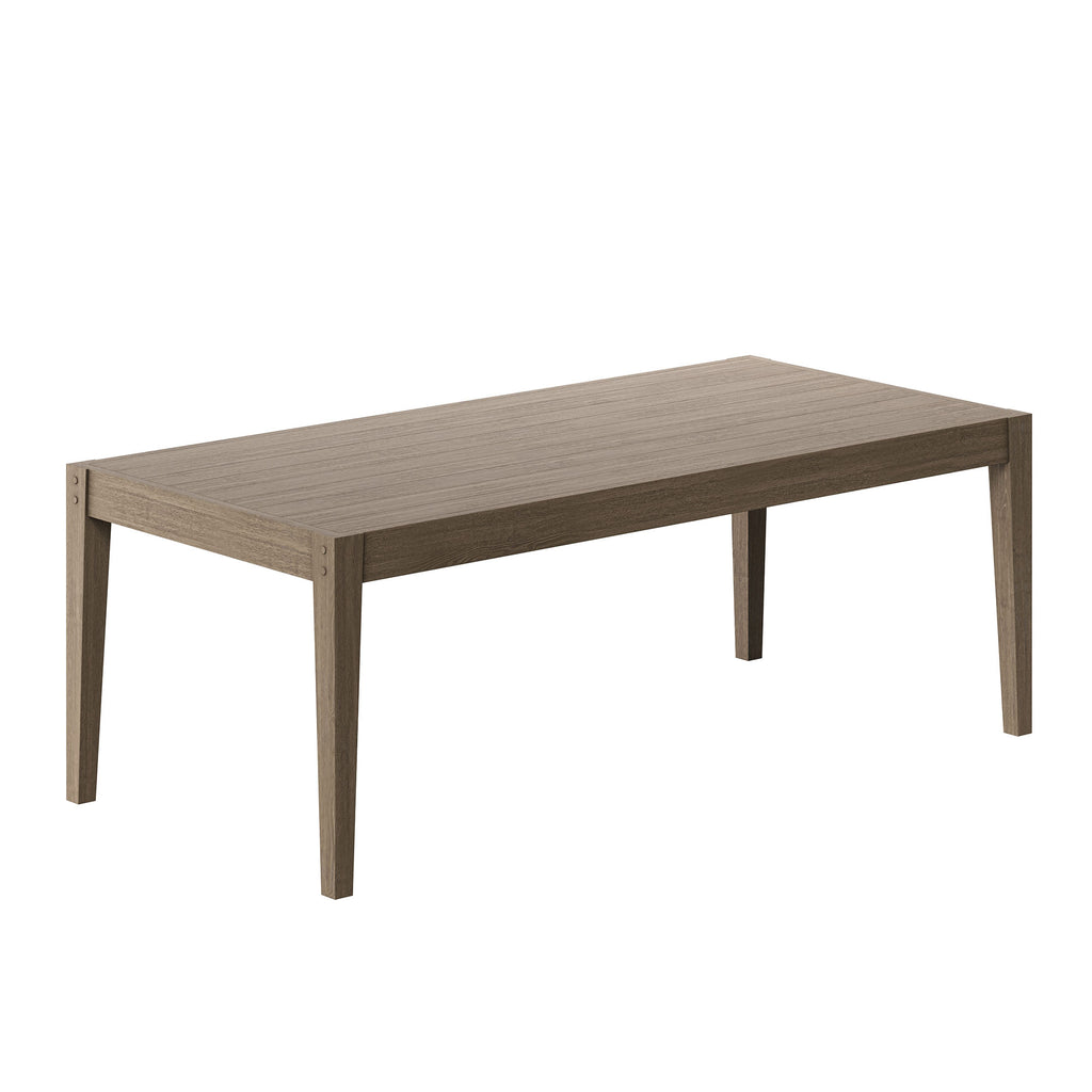 Northlake 7-Piece Outdoor Patio Teak Wood Dining Set - Weathered Gray Pebble