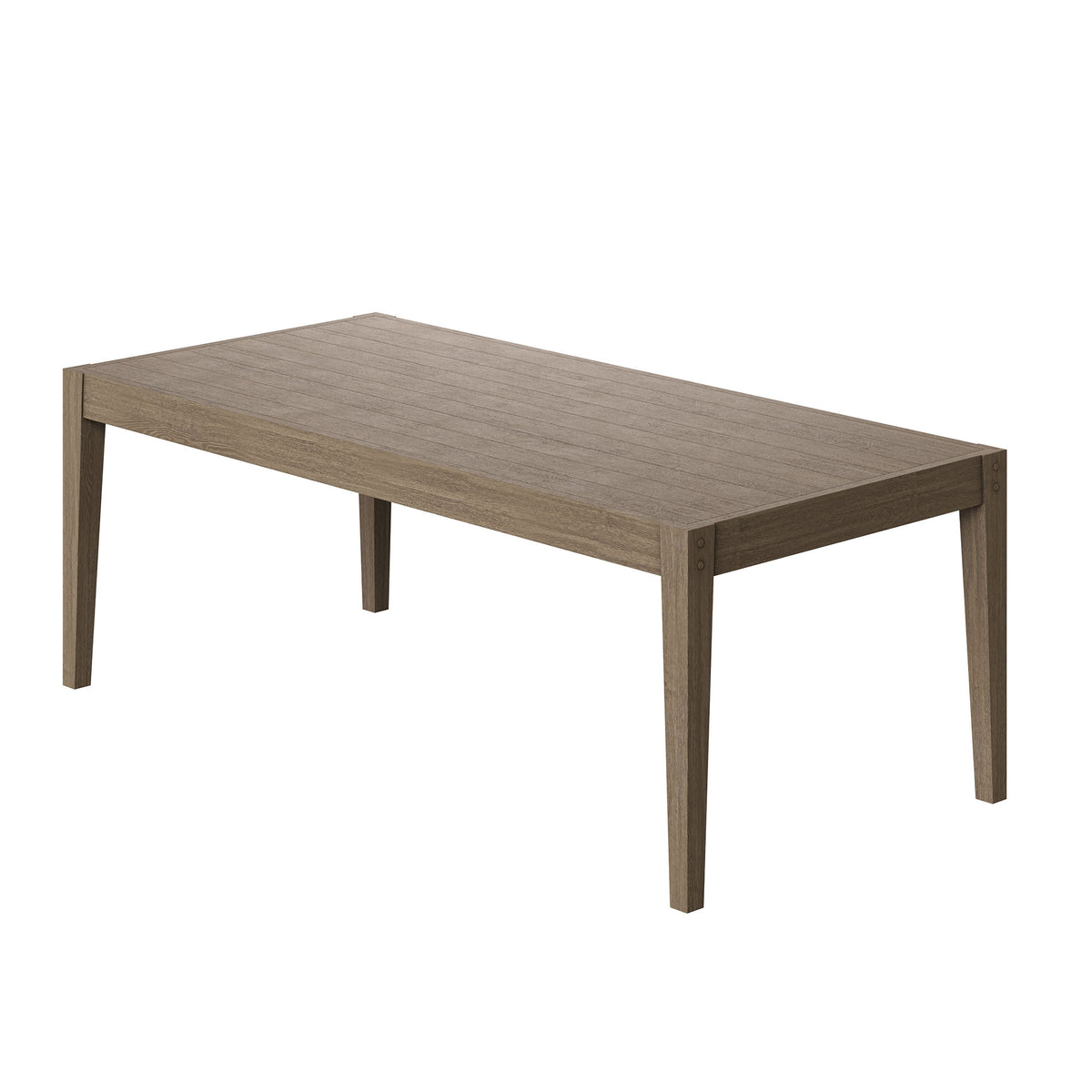 Northlake 83" Rectangular Outdoor Patio Teak Dining Table - Weathered Gray