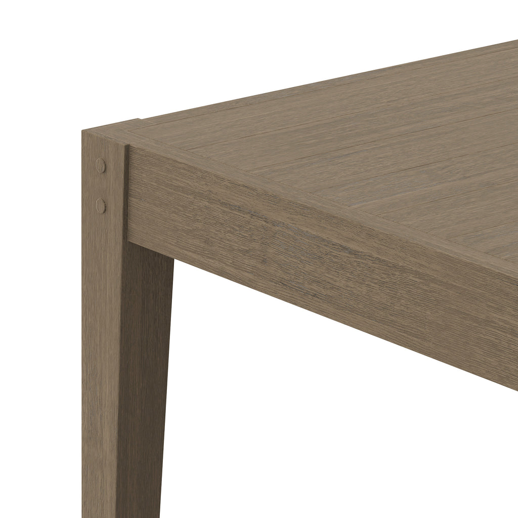 Northlake 83" Rectangular Outdoor Patio Teak Dining Table - Weathered Gray