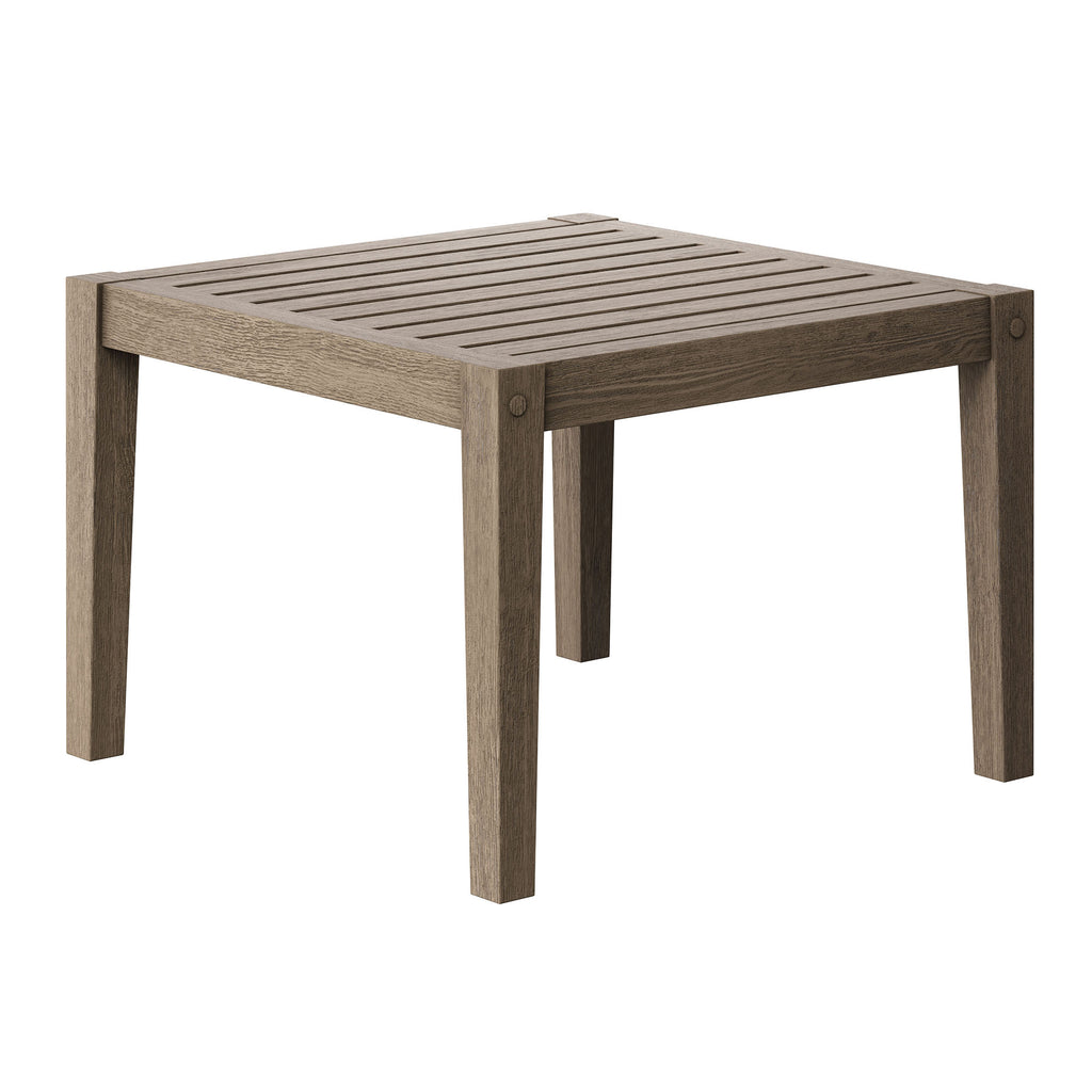 Northlake 5-Piece Outdoor Patio Teak Wood Furniture Set - Weathered Gray Flint