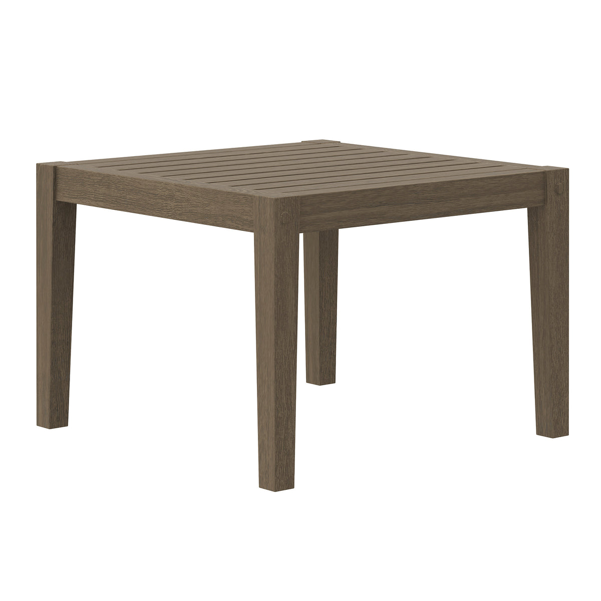 Northlake 3-Piece Outdoor Patio Teak Wood Furniture Set with Chaise Lounges and Side Table - Weathered Gray Pebble
