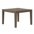 Northlake Square Outdoor Patio Teak Side Table - Weathered Gray