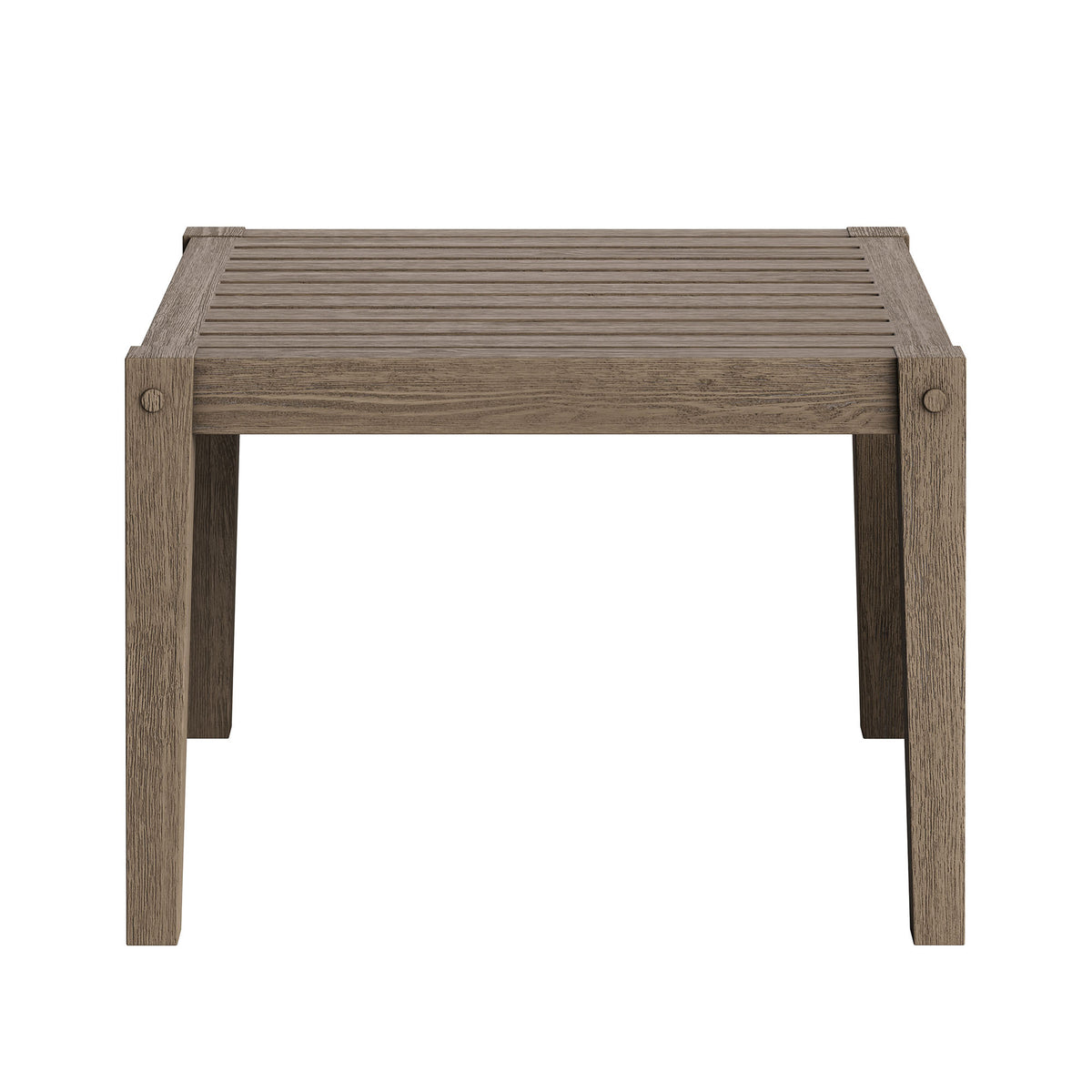 Northlake 3-Piece Outdoor Patio Teak Wood Furniture Set with Armchair and Side Table - Weathered Gray Pebble