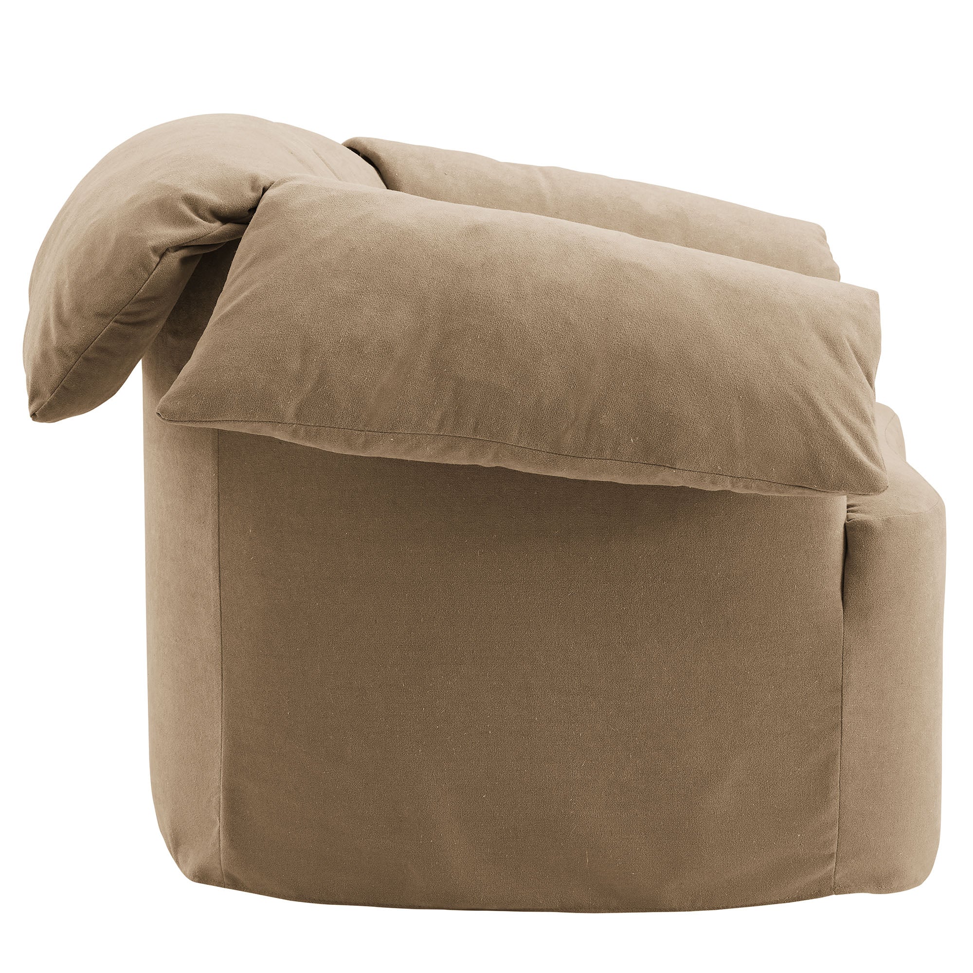 Lark Slipcovered Fabric Oversized Armchair - Almond