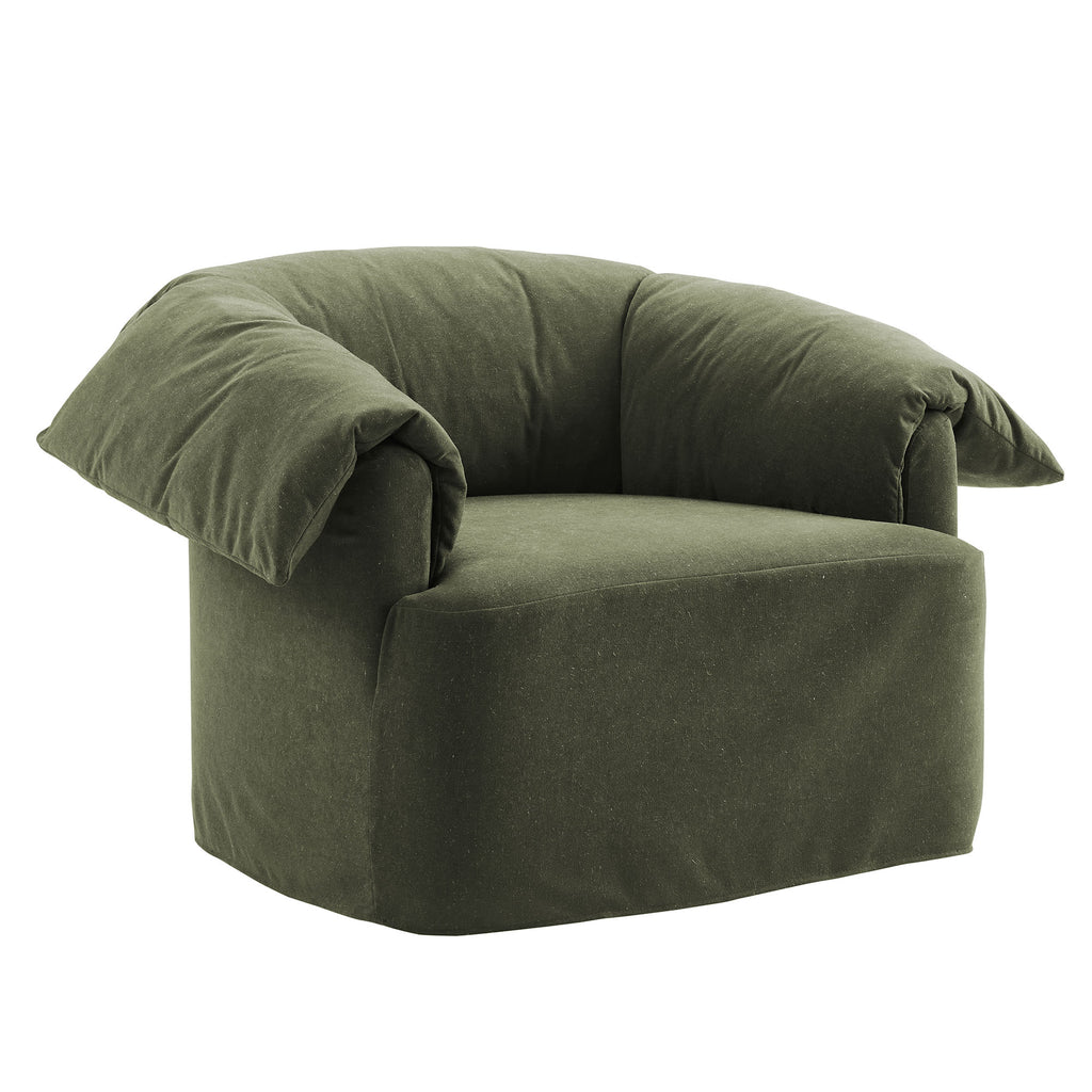 Lark Slipcovered Fabric Oversized Armchair - Sage