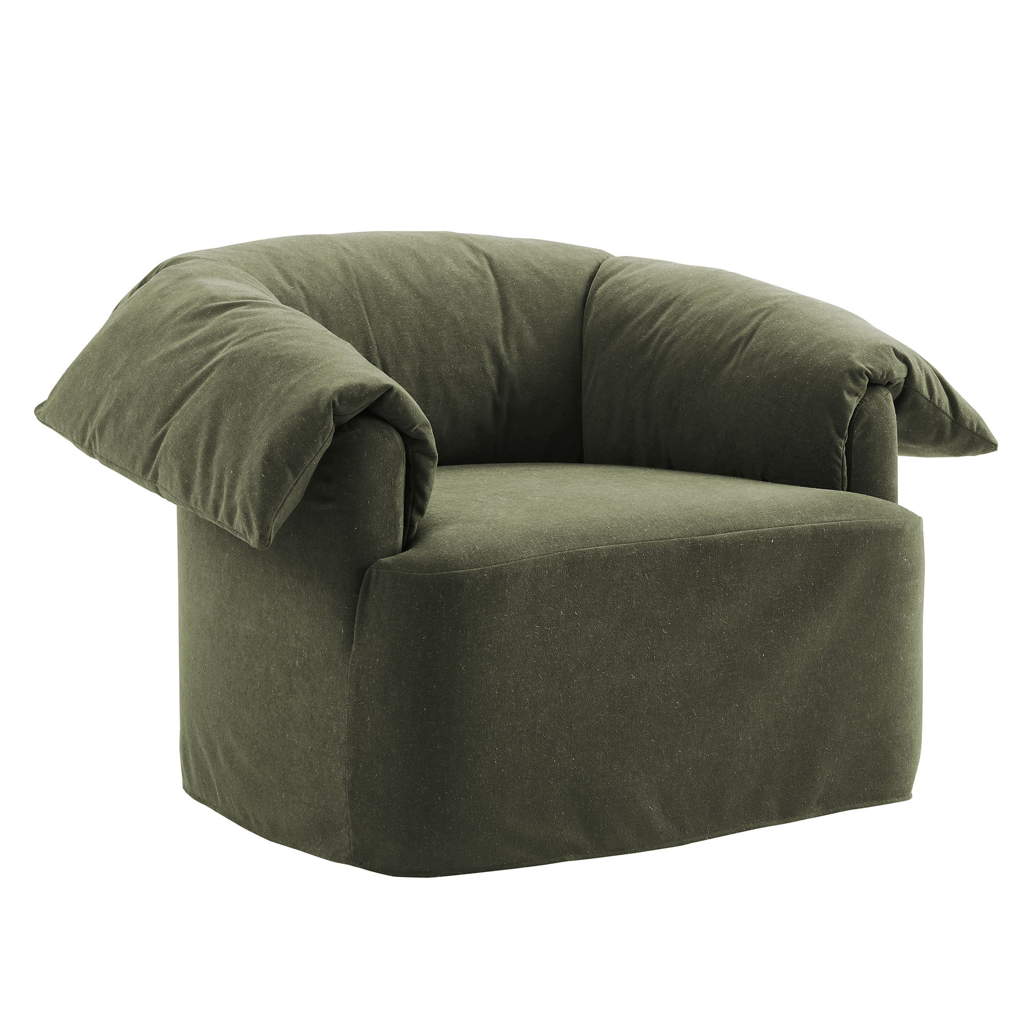 Lark Slipcovered Fabric Oversized Armchair - Sage