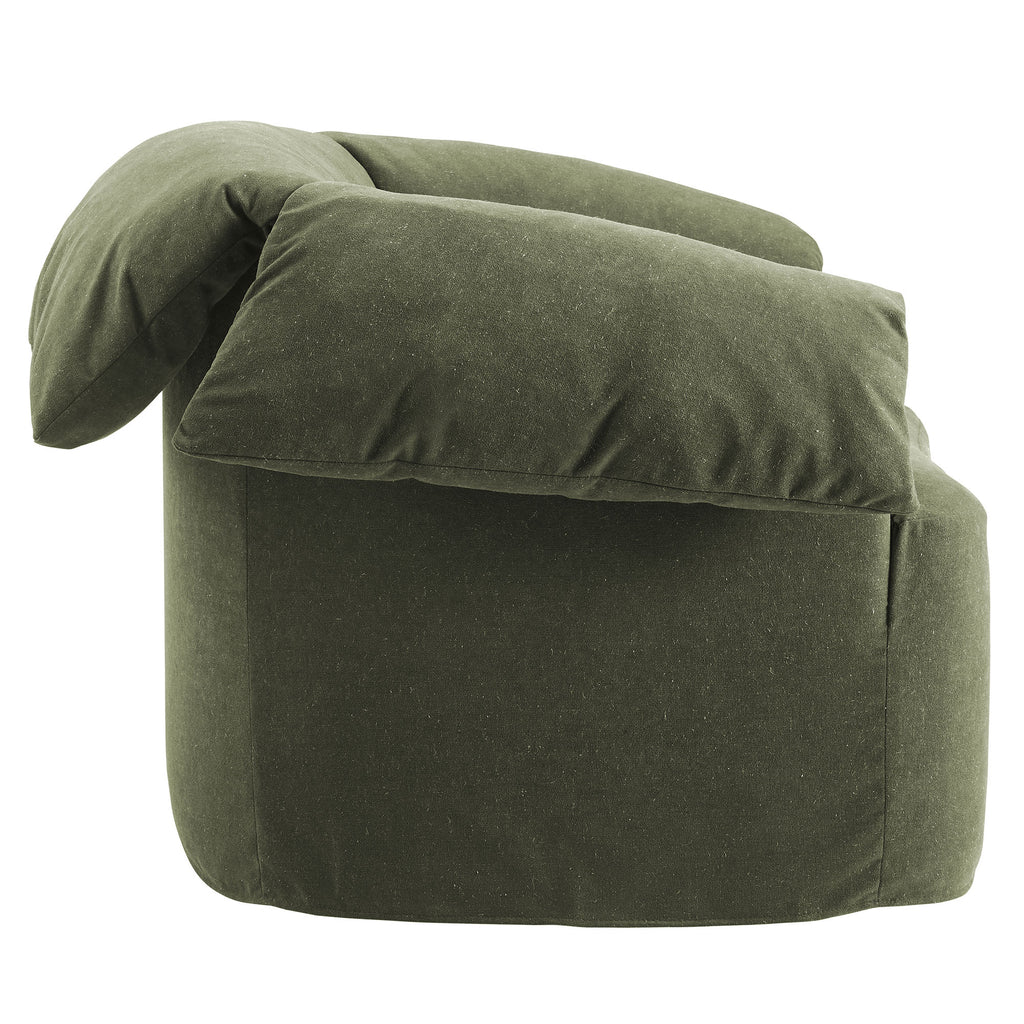 Lark Slipcovered Fabric Oversized Armchair - Sage