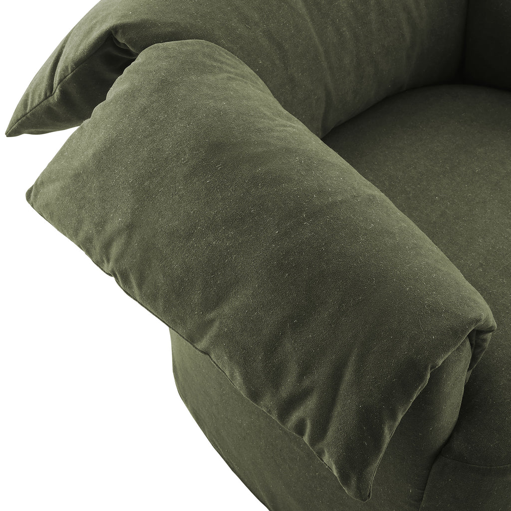 Lark Slipcovered Fabric Oversized Armchair - Sage