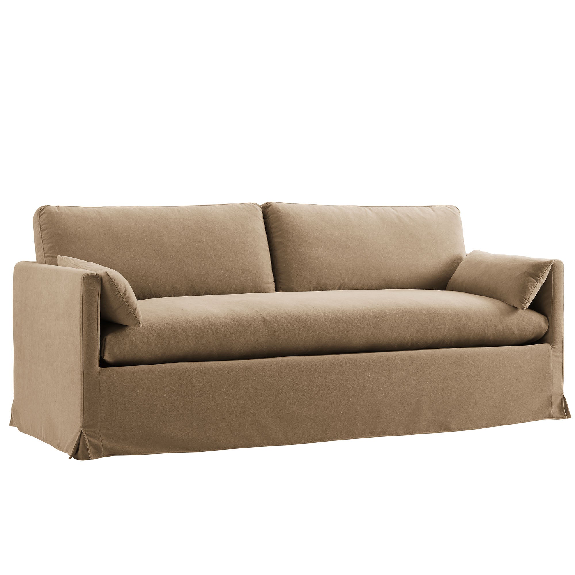 Wellfleet 85" Slipcovered Fabric Sofa - Almond