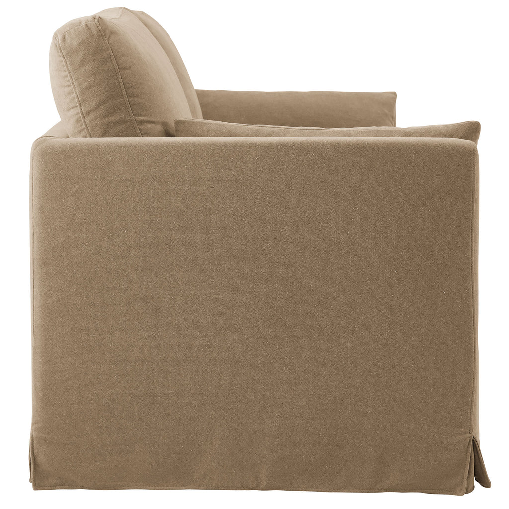 Wellfleet 85" Slipcovered Fabric Sofa - Almond