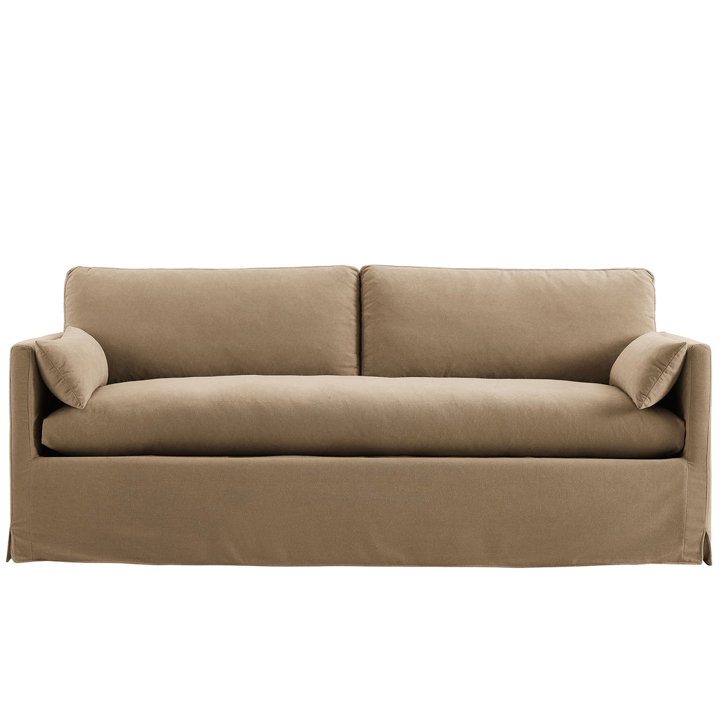Wellfleet 85" Slipcovered Fabric Sofa - Almond