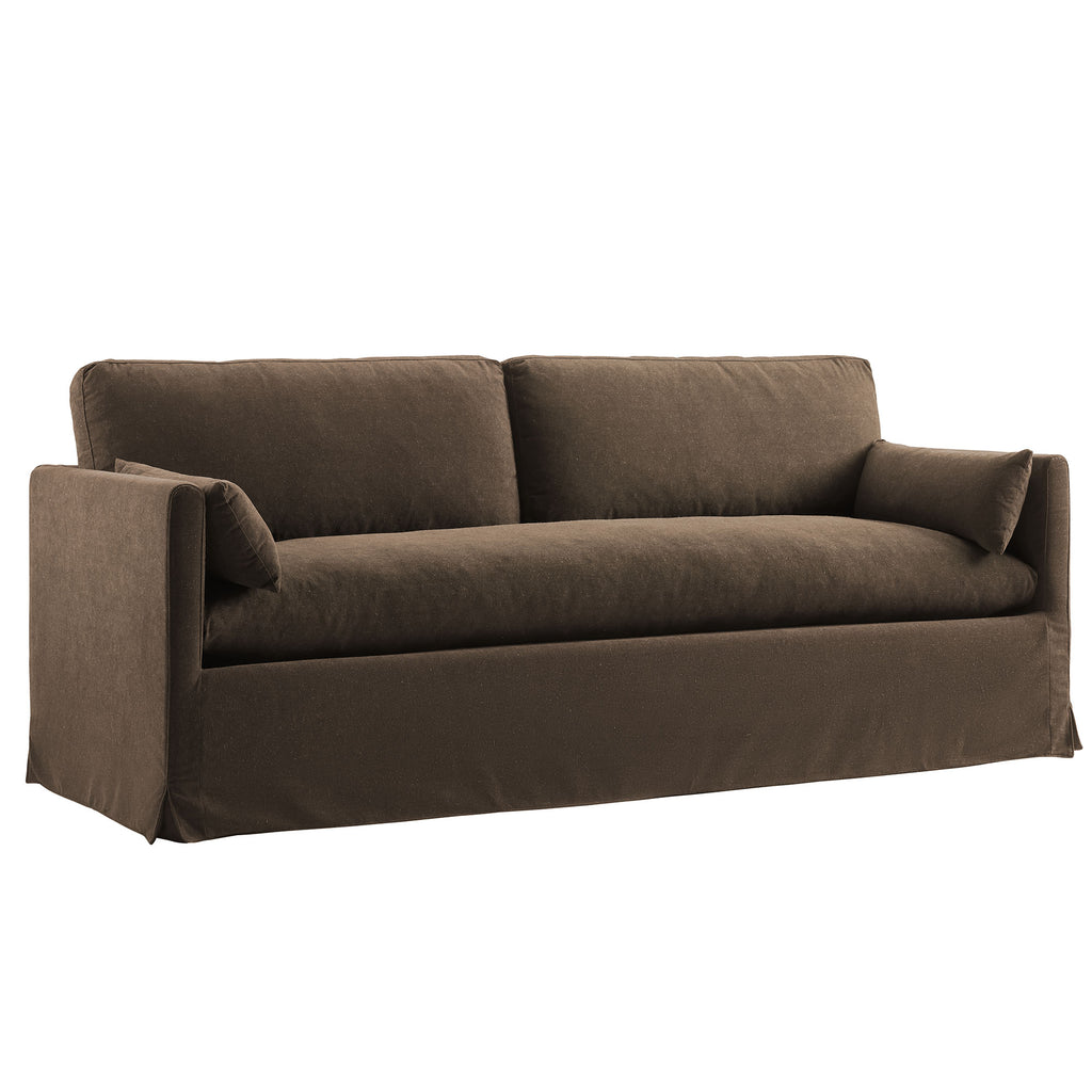 Wellfleet 85" Slipcovered Fabric Sofa - Cocoa
