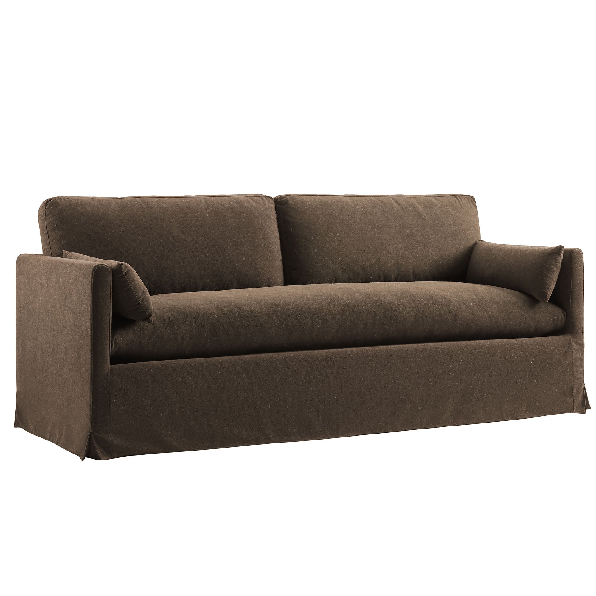 Wellfleet 85" Slipcovered Fabric Sofa - Cocoa