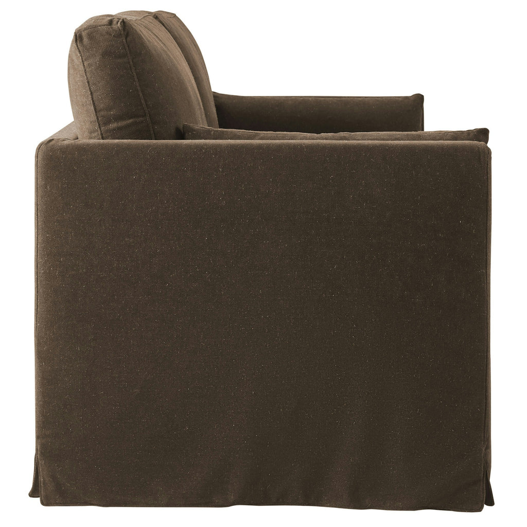 Wellfleet 85" Slipcovered Fabric Sofa - Cocoa
