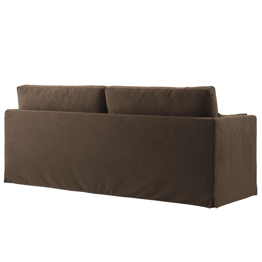 Wellfleet 85" Slipcovered Fabric Sofa - Cocoa