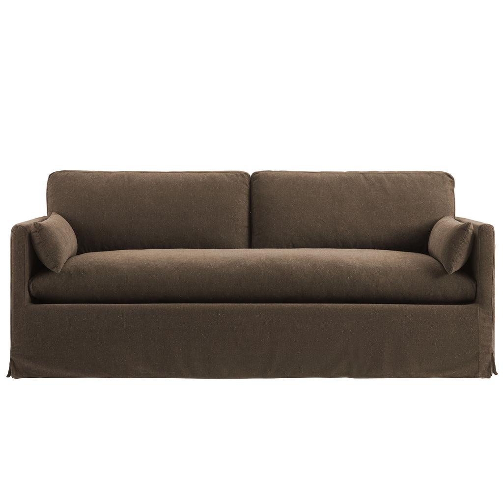 Wellfleet 85" Slipcovered Fabric Sofa - Cocoa