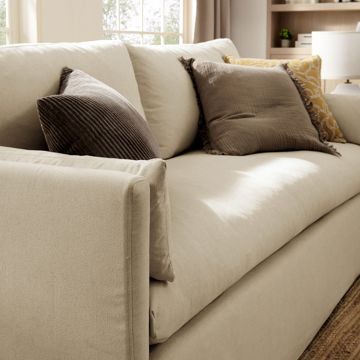 Wellfleet 85" Slipcovered Fabric Sofa - Linen