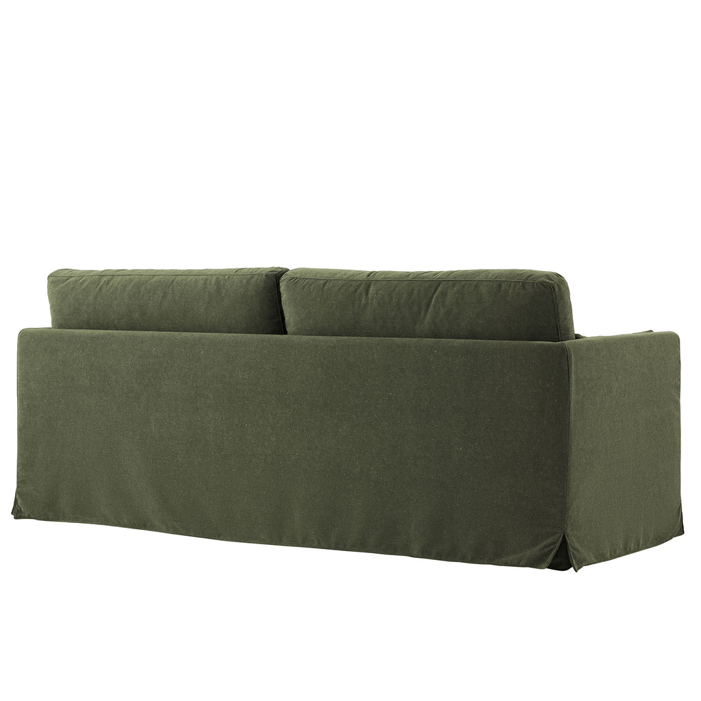 Wellfleet 85" Slipcovered Fabric Sofa - Sage