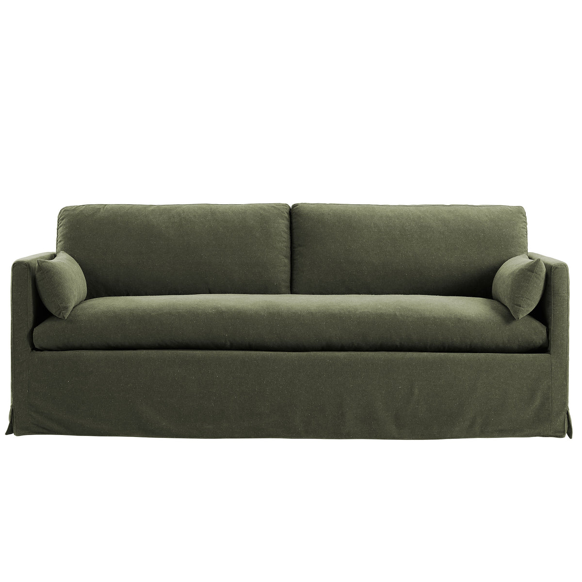 Wellfleet 85" Slipcovered Fabric Sofa - Sage