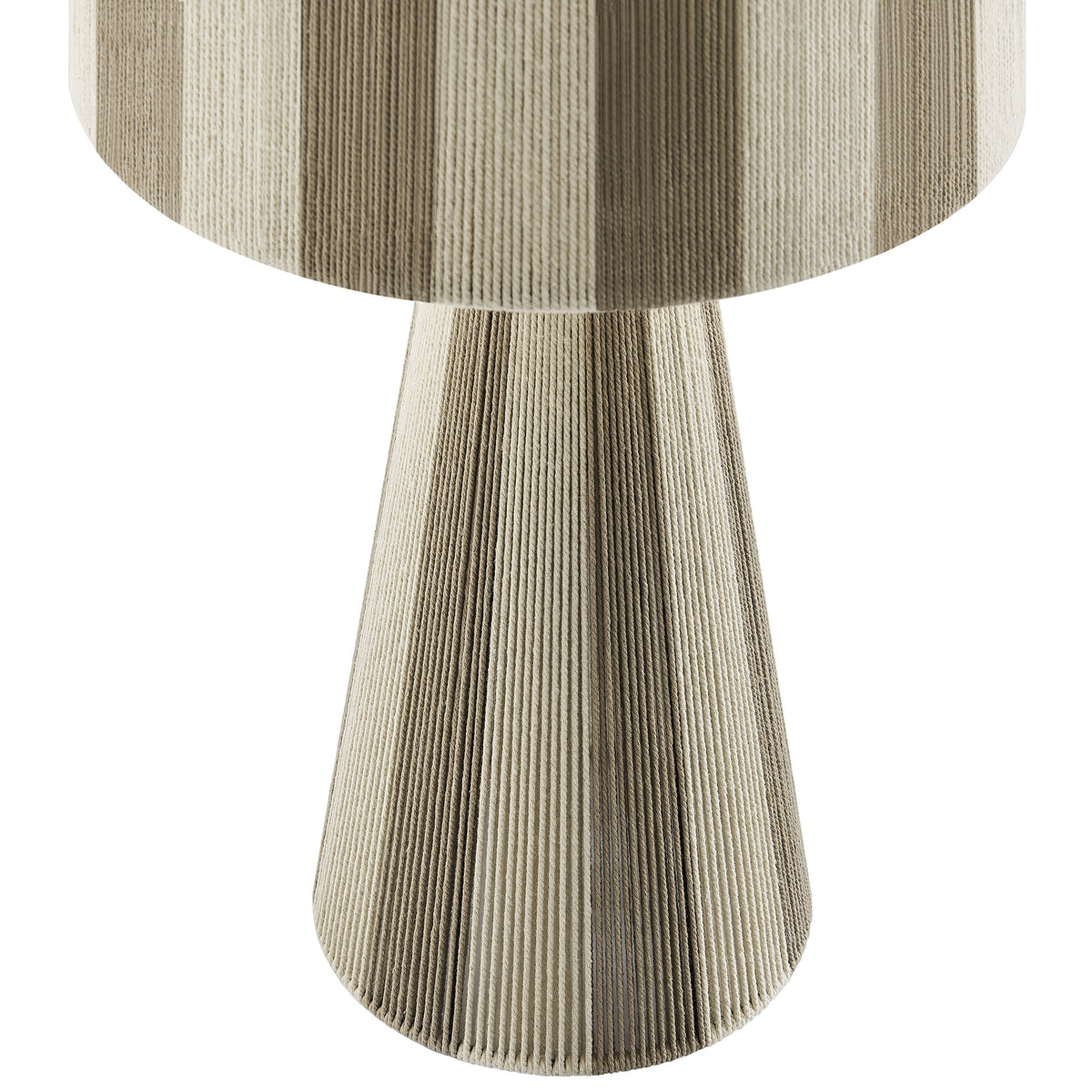 Renae Handwoven Cotton Thread Striped Table Lamp - Cobblestone