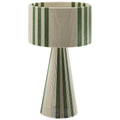 Gia Handwoven Cotton Thread Striped or Plain Table Lamp - Basil Green