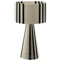 Gia Handwoven Cotton Thread Striped or Plain Table Lamp - Black