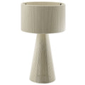 Gia Handwoven Cotton Thread Striped or Plain Table Lamp - Natural