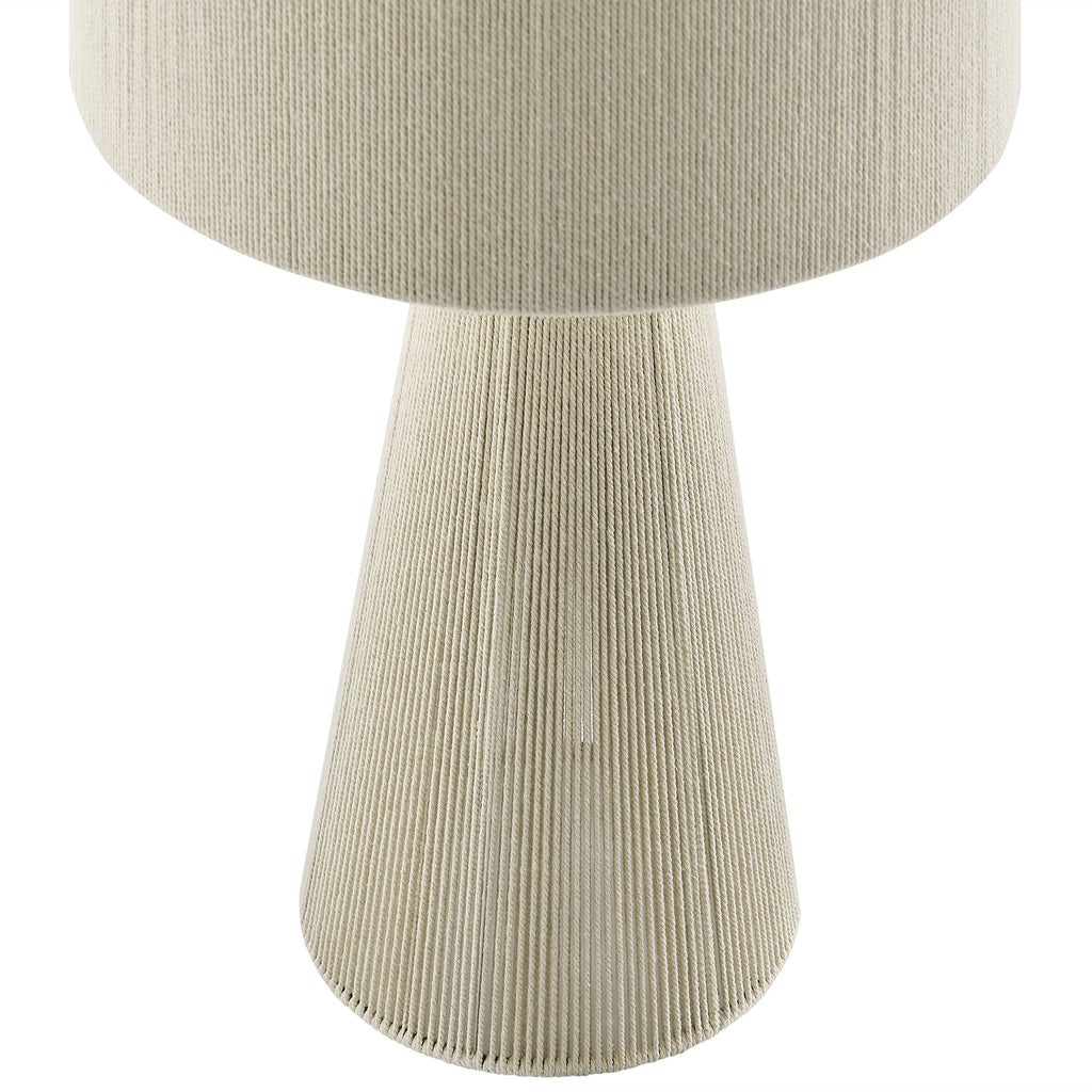 Gia Handwoven Cotton Thread Striped or Plain Table Lamp - Natural