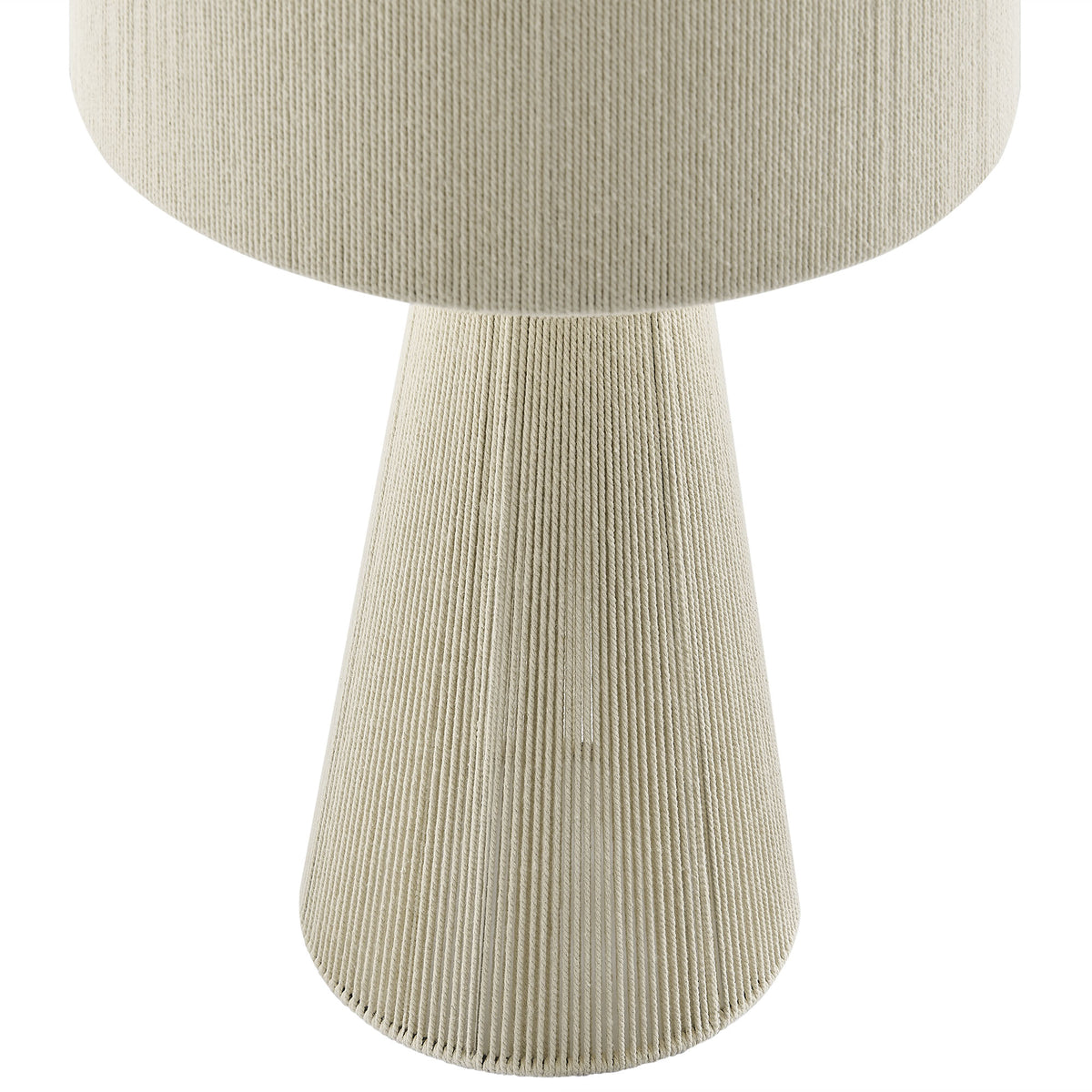 Gia Handwoven Cotton Thread Striped or Plain Table Lamp - Natural