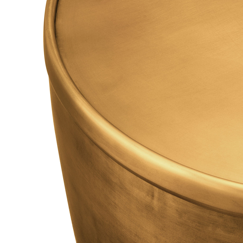 Viora Metal Storage Side Table - Burnished Brass