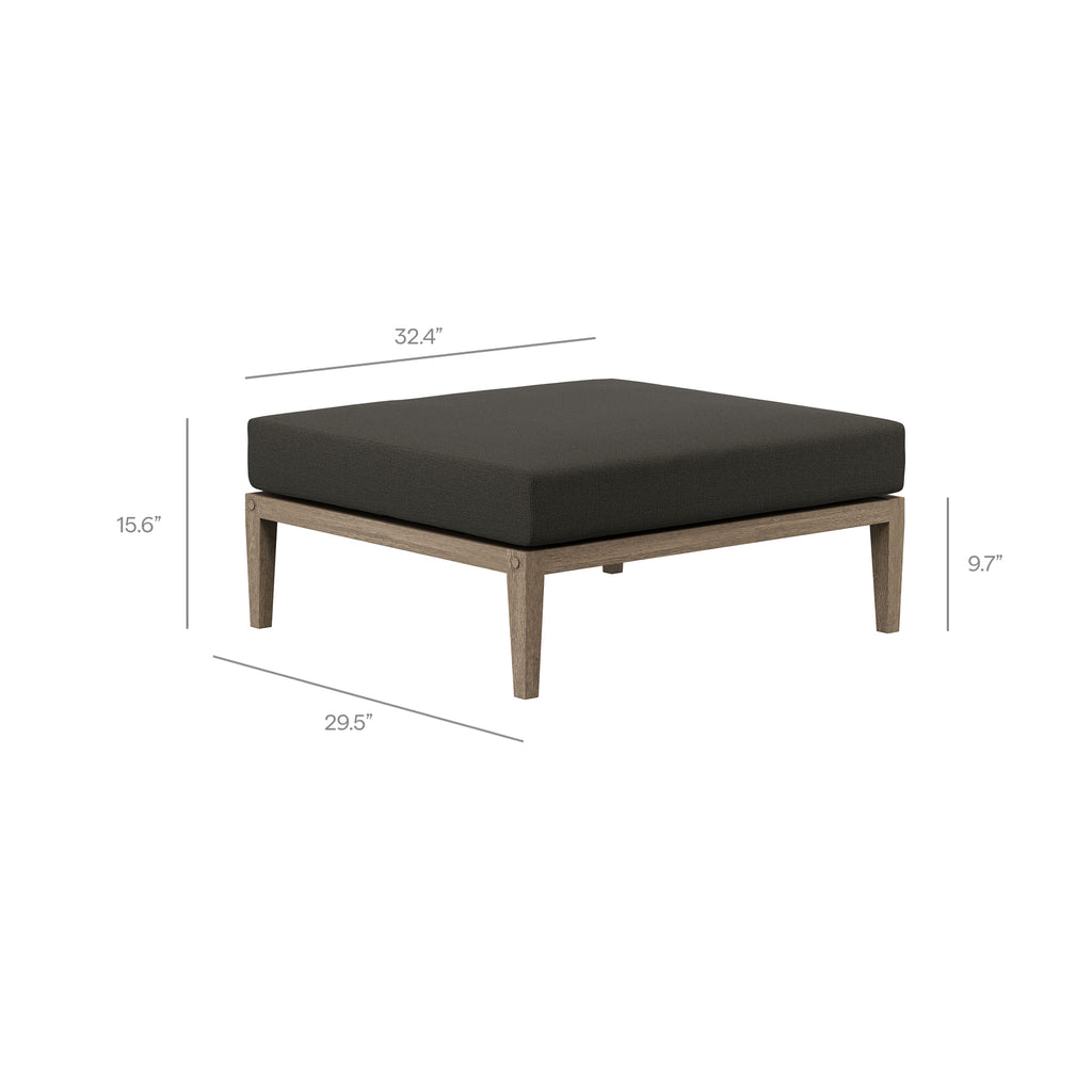 Northlake 5-Piece Outdoor Patio Teak Wood Furniture Set - Weathered Gray Flint