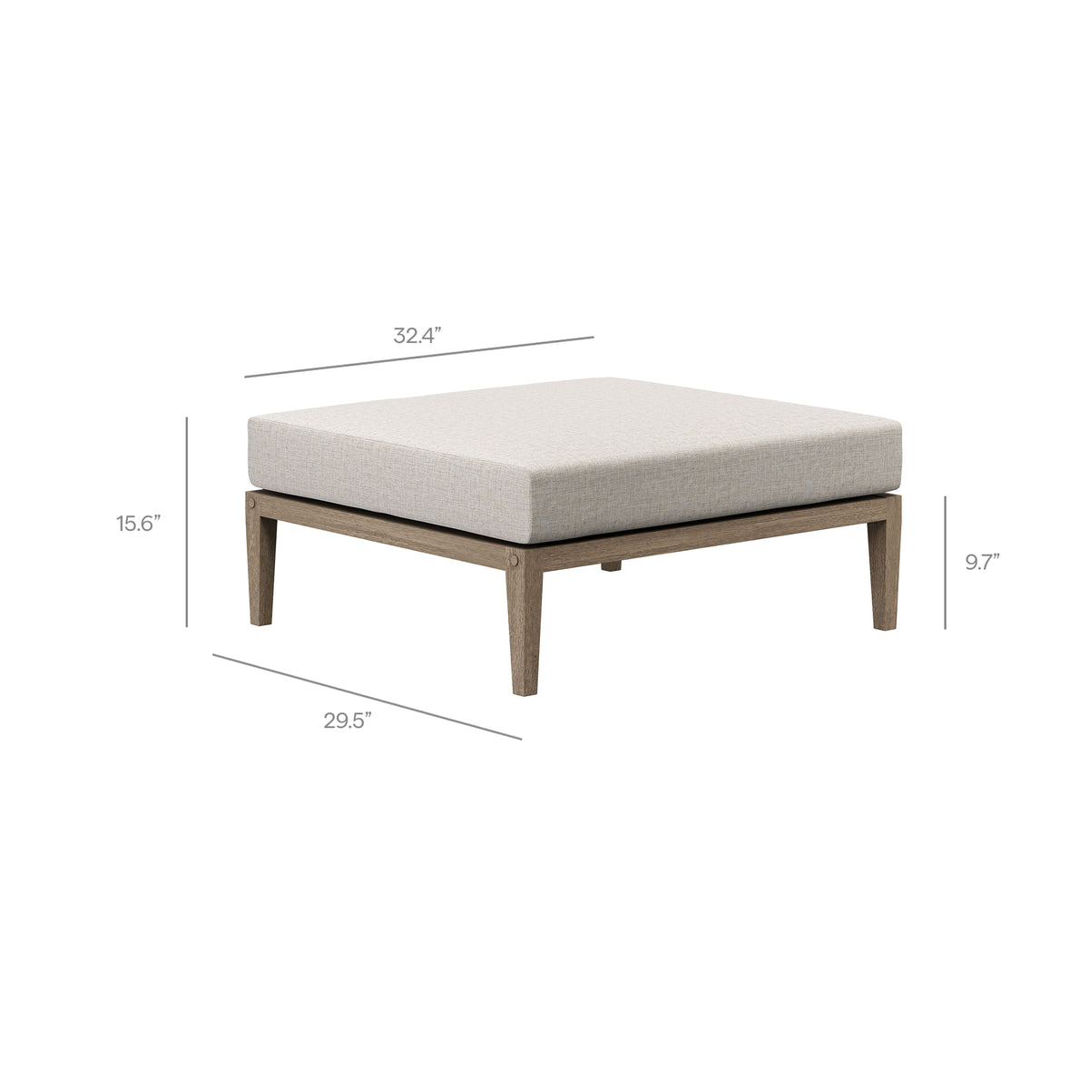 Northlake 5-Piece Outdoor Patio Teak Wood Furniture Set - Weathered Gray Pebble