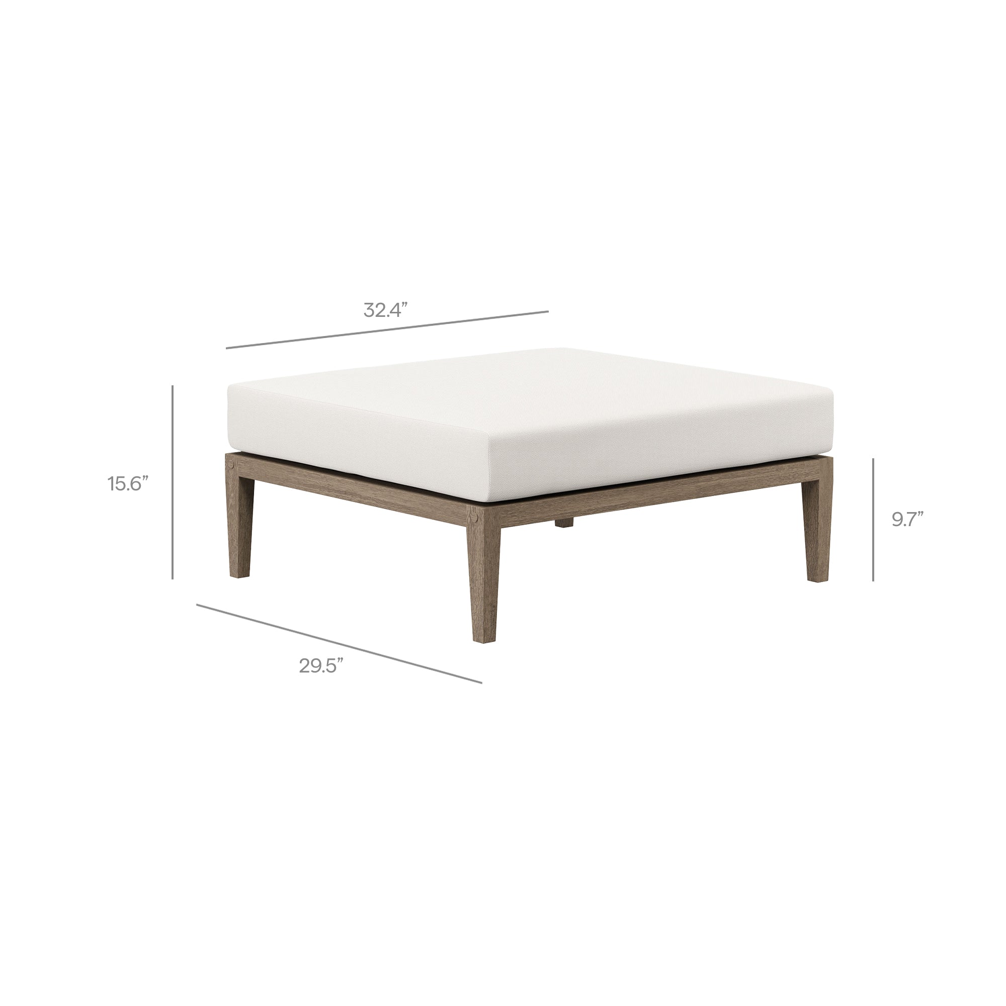 Northlake 5-Piece Outdoor Patio Teak Wood Furniture Set - Weathered Gray White