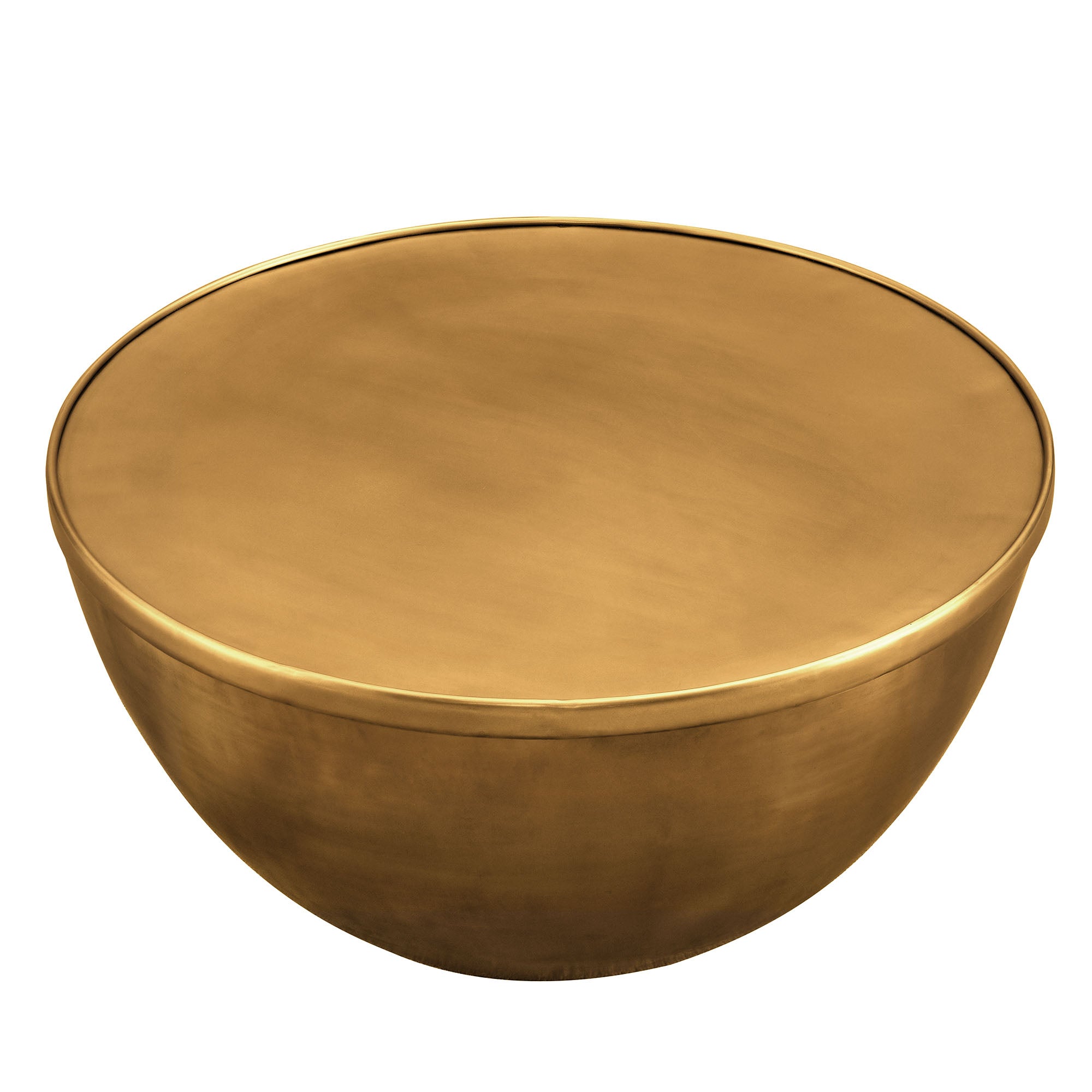 Viora 32 Inch Metal Storage Coffee Table - Burnished Brass