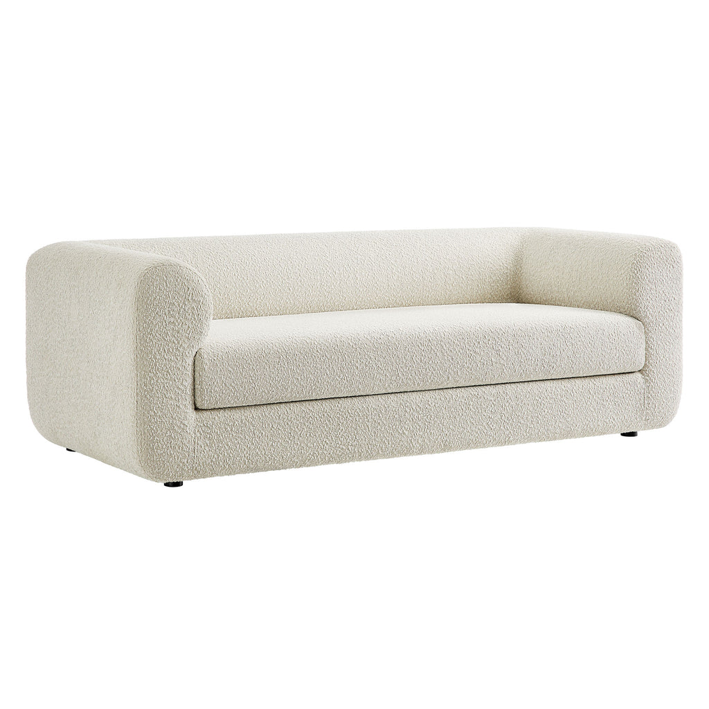 Leif 89" Boucle Upholstered Sofa - Pearl