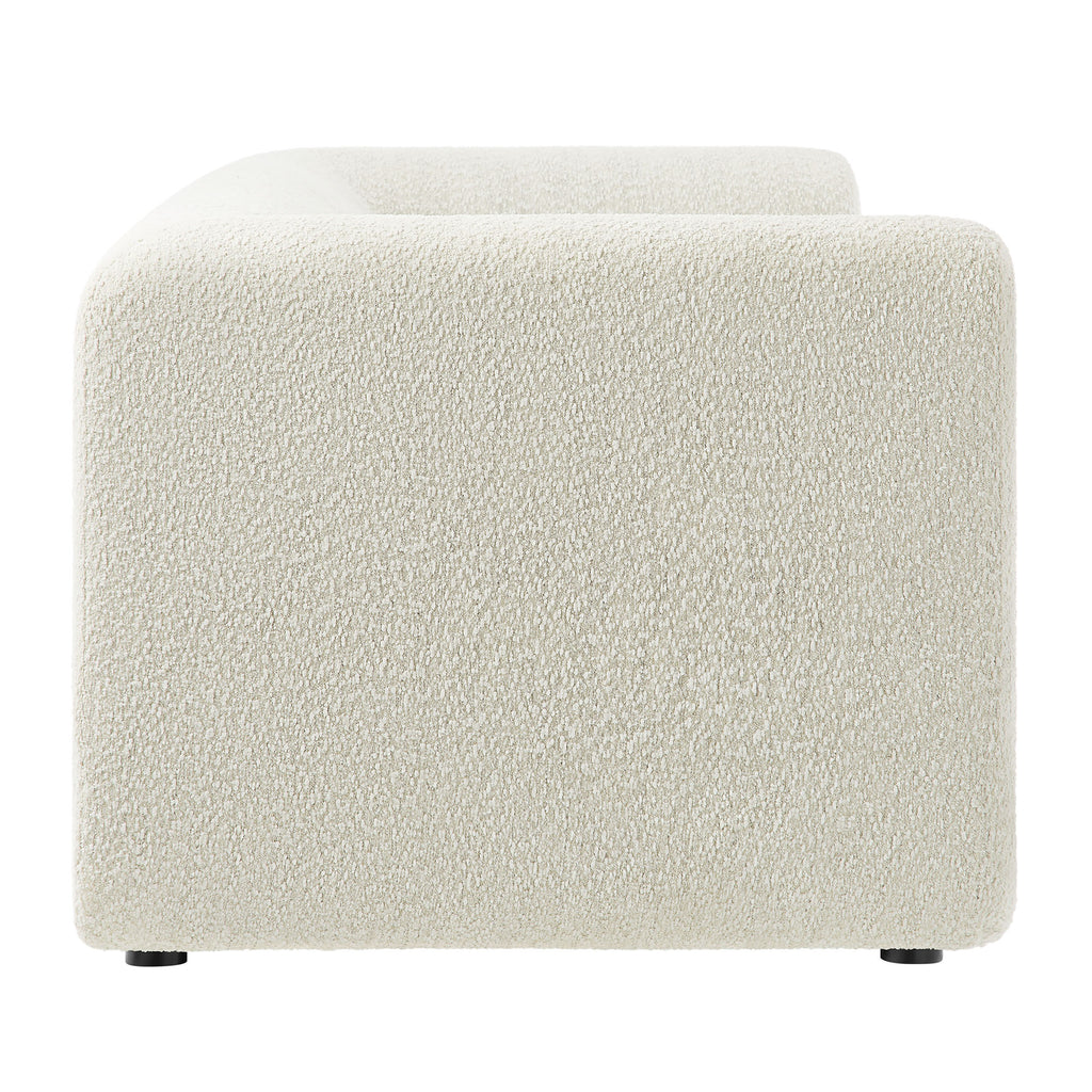 Leif 89" Boucle Upholstered Sofa - Pearl