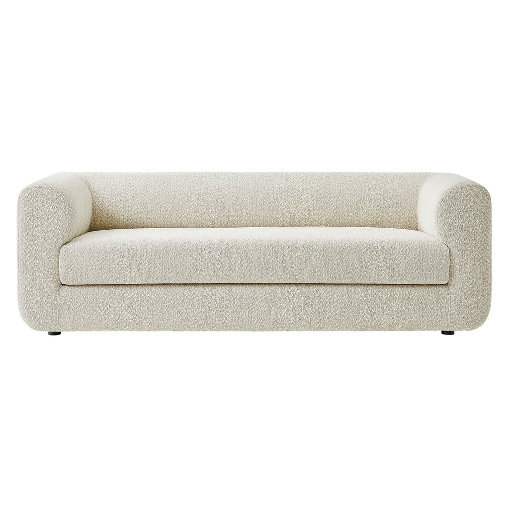 Leif 89" Boucle Upholstered Sofa - Pearl