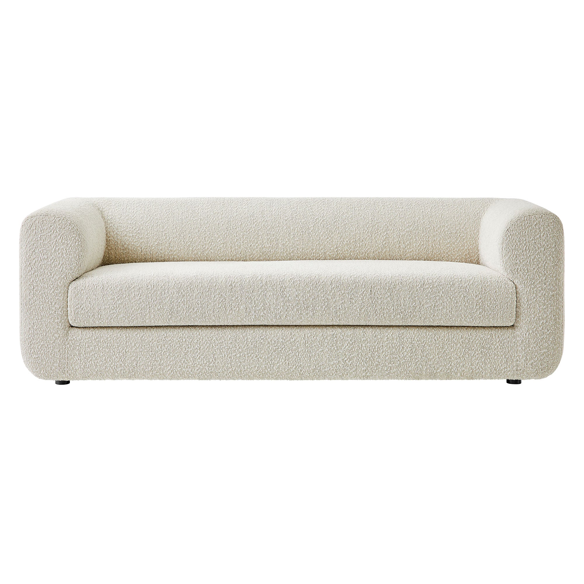 Leif 89" Boucle Upholstered Sofa - Pearl