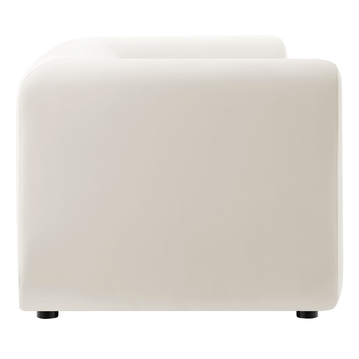 Leif 89" Performance Velvet Upholstered Sofa - Alabaster