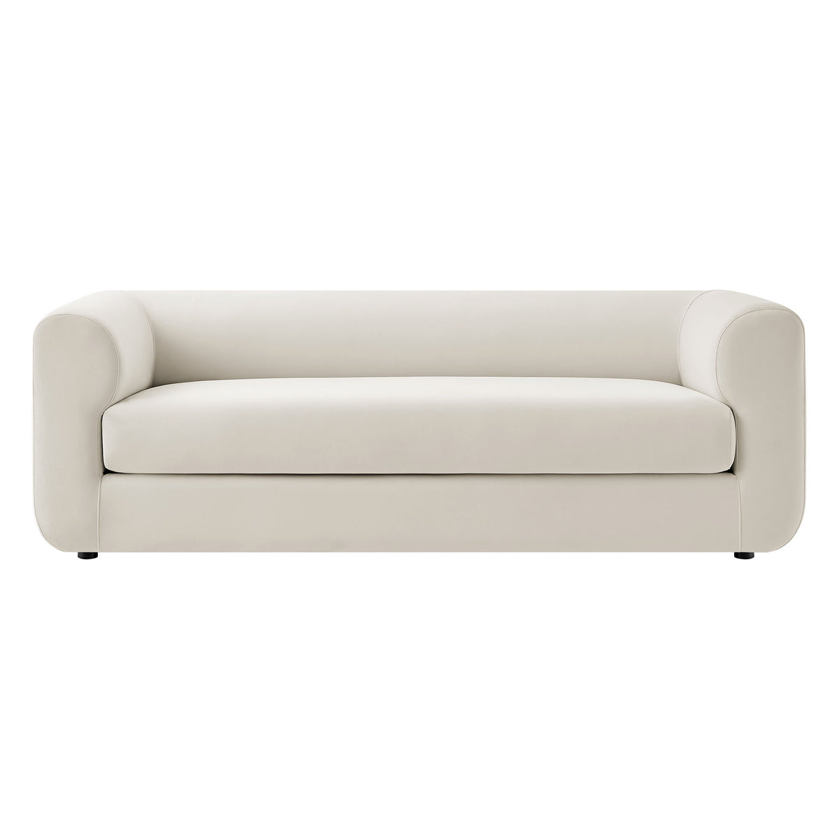 Leif 89" Performance Velvet Upholstered Sofa - Alabaster