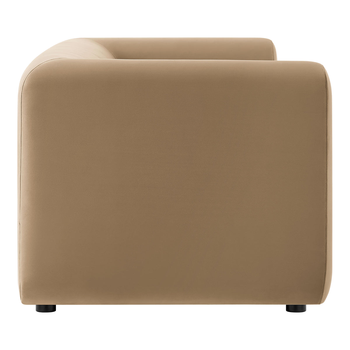Leif 89" Performance Velvet Upholstered Sofa - Taupe
