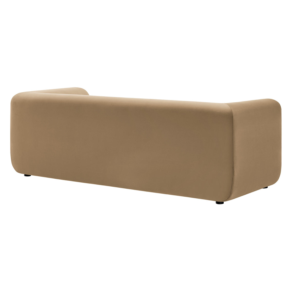 Leif 89" Performance Velvet Upholstered Sofa - Taupe
