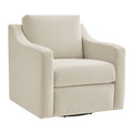 Liora Performance Velvet Armchair - Alabaster