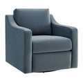 Liora Performance Velvet Armchair - Cadet Blue