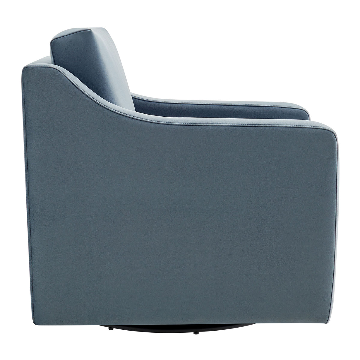 Liora Performance Velvet Armchair - Cadet Blue