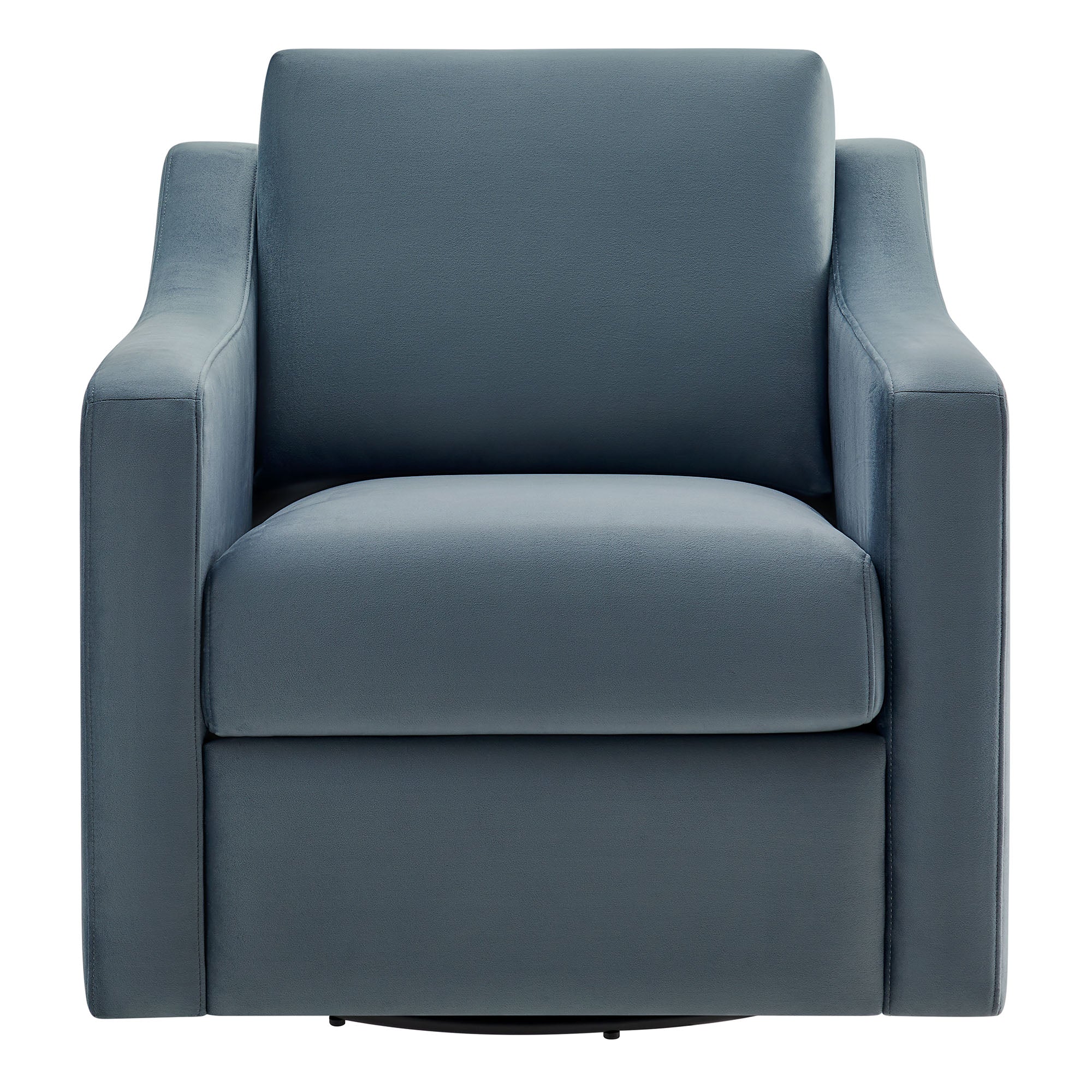 Liora Performance Velvet Armchair - Cadet Blue