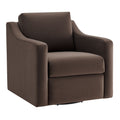 Liora Performance Velvet Armchair - Chocolate