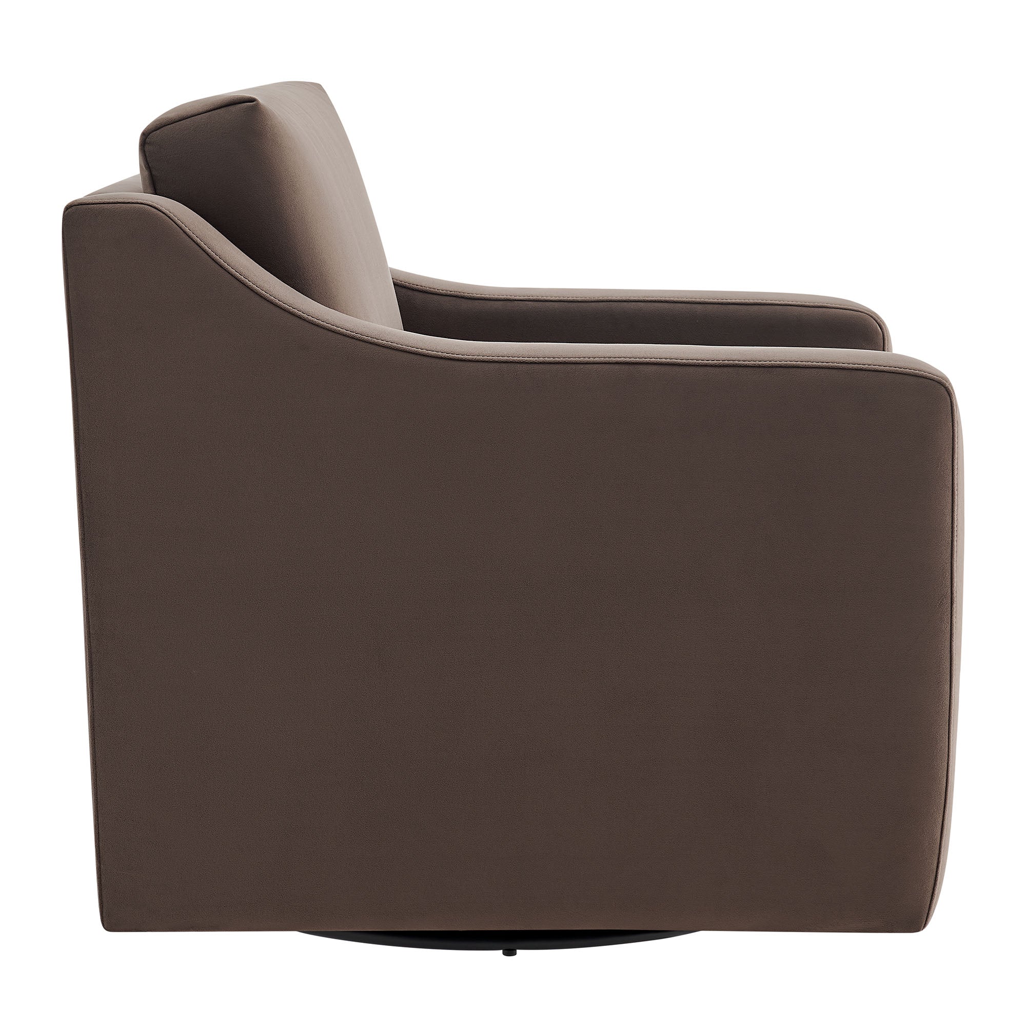 Liora Performance Velvet Armchair - Chocolate