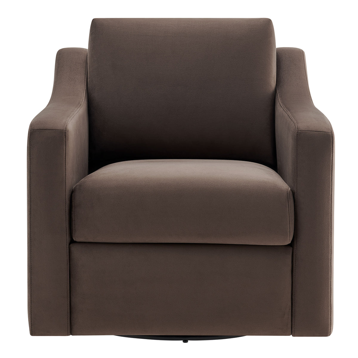 Liora Performance Velvet Armchair - Chocolate