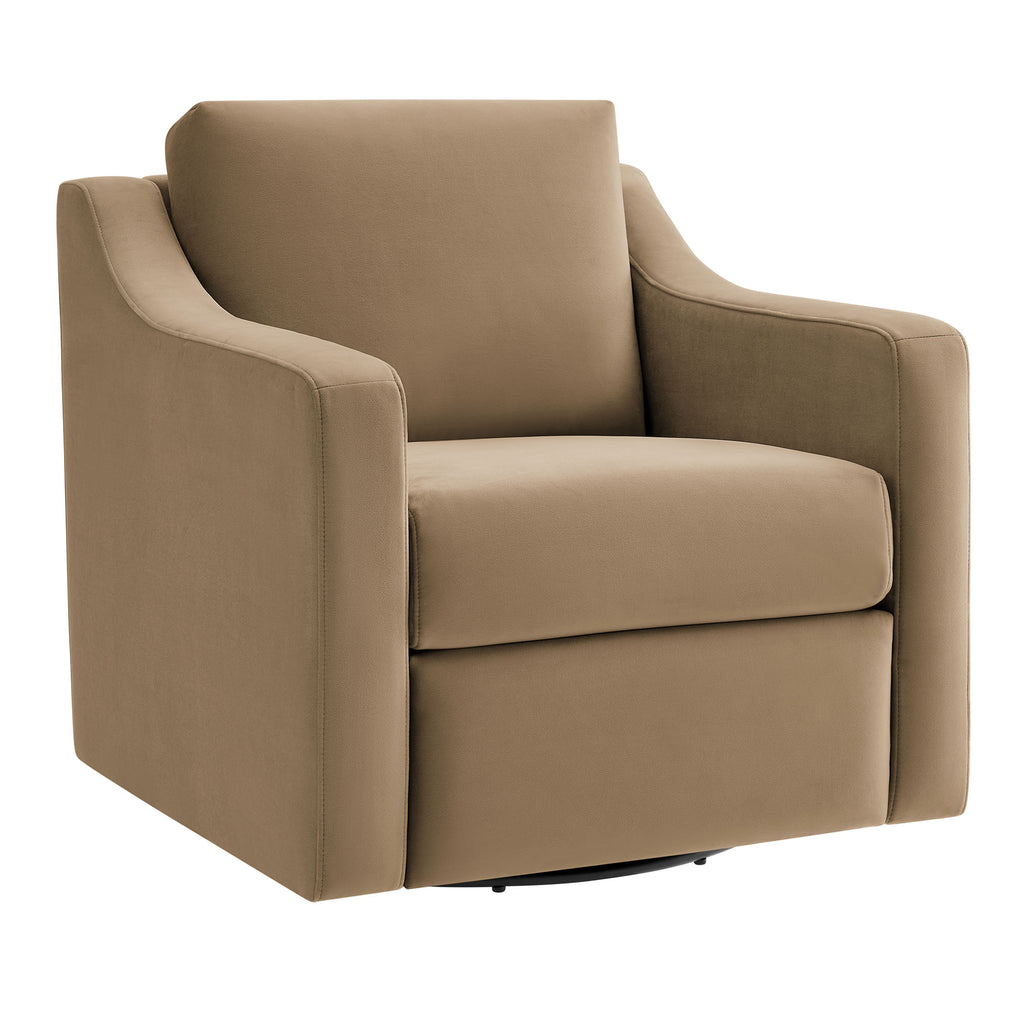 Liora Performance Velvet Armchair - Taupe